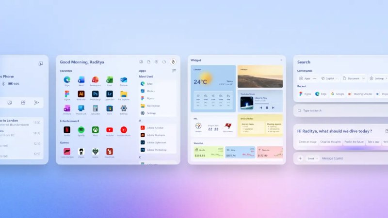 第三方设计师提出 Windows 11 概念设计 - WinDiscover