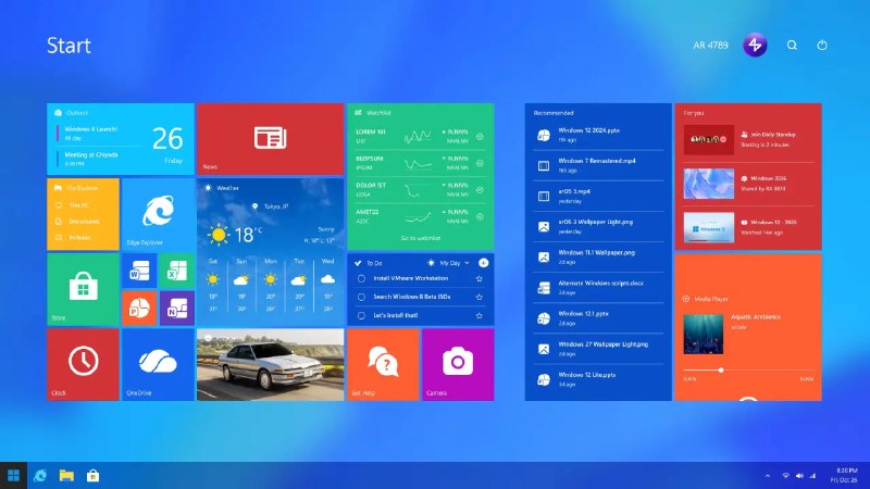 Windows 8 Remastered 概念设计：现代美学与经典元素的融合 - WinDiscover