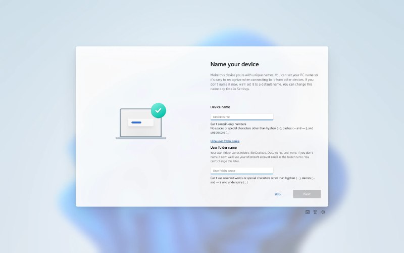Windows 11 初始安装流程新增用户文件夹自定义命名功能 - WinDiscover