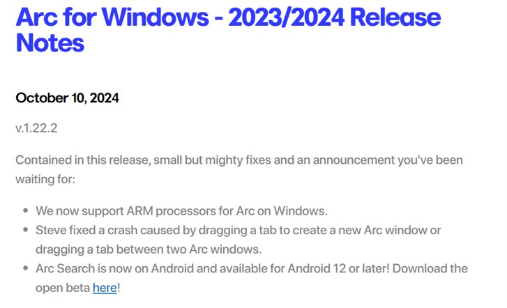 Arc 浏览器正式原生支持 Windows on ARM 设备 - WinDiscover