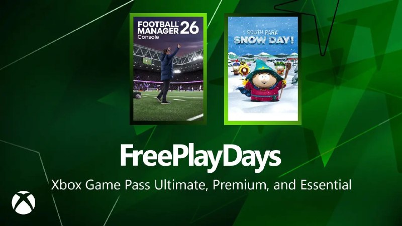 Xbox Free Play Days 本周活动带来 Football Manager 26 和 South Park 两款游戏 - WinDiscover