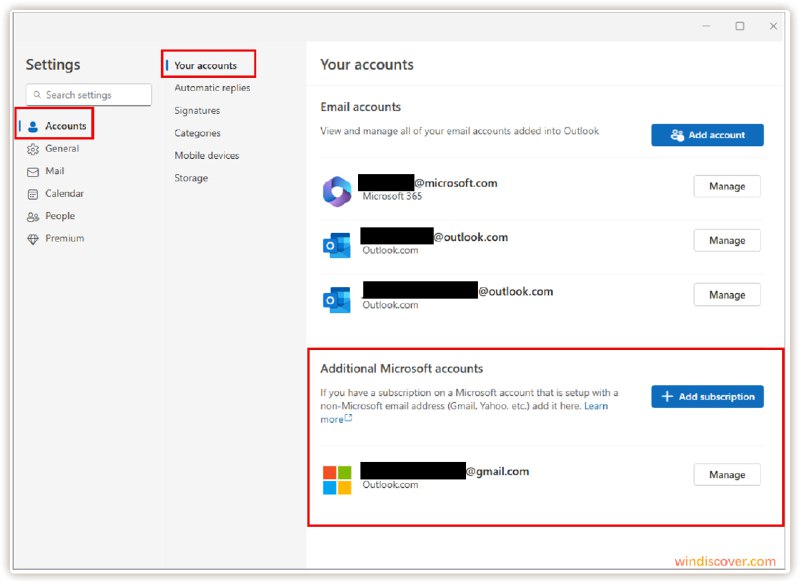 新版 Outlook for Windows 即将支持使用非微软邮箱地址（如 Gmail）添加个人 Microsoft 账户 - WinDiscover