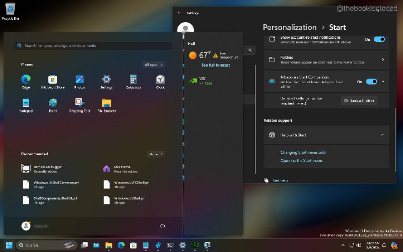 “开始助手”及“搜索设置集成 Copilot”正在 Windows 11 24H2 预览版中测试 - WinDiscover