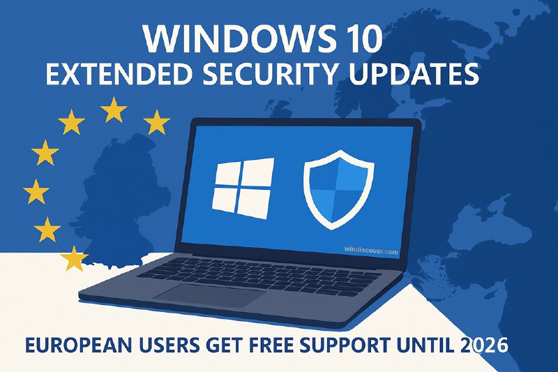 欧洲用户将免费获得 Windows 10 扩展安全更新支持直至 2026 年 - WinDiscover