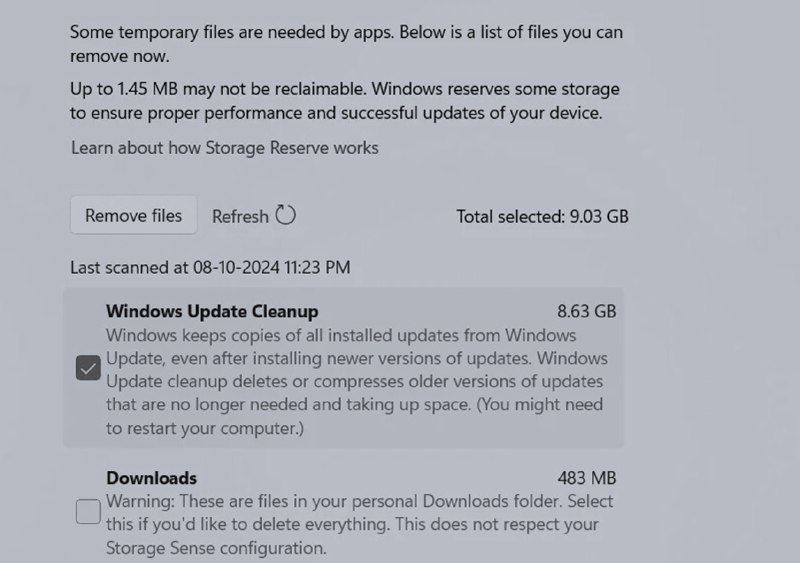 升级至 Windows 11 24H2，会有 8.63 GB 临时文件无法删除 - WinDiscover
