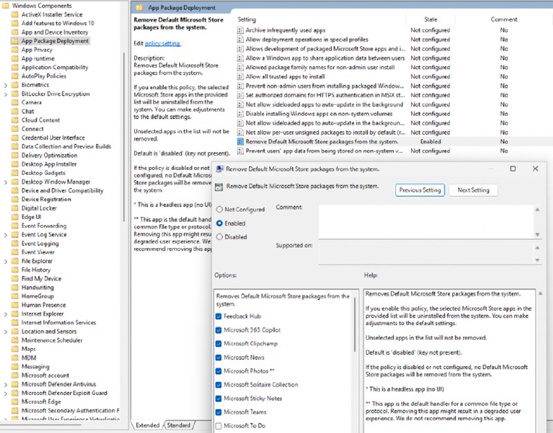 Windows 11 25H2 将支持通过组策略批量移除不需要的预装应用 - WinDiscover