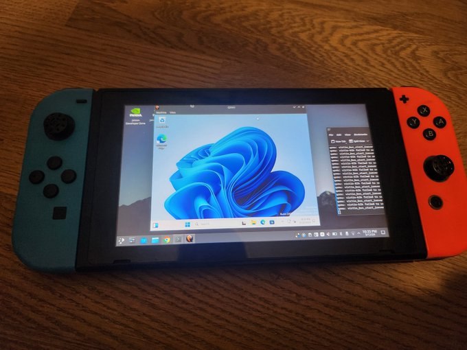 网友展示在 Switch 上运行 Windows 11 - WinDiscover