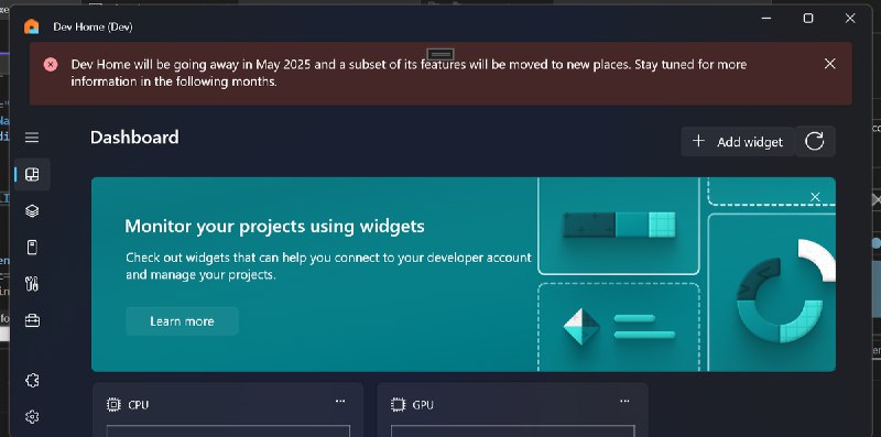 微软将于 5 月份下线 Dev Home 应用 - WinDiscover