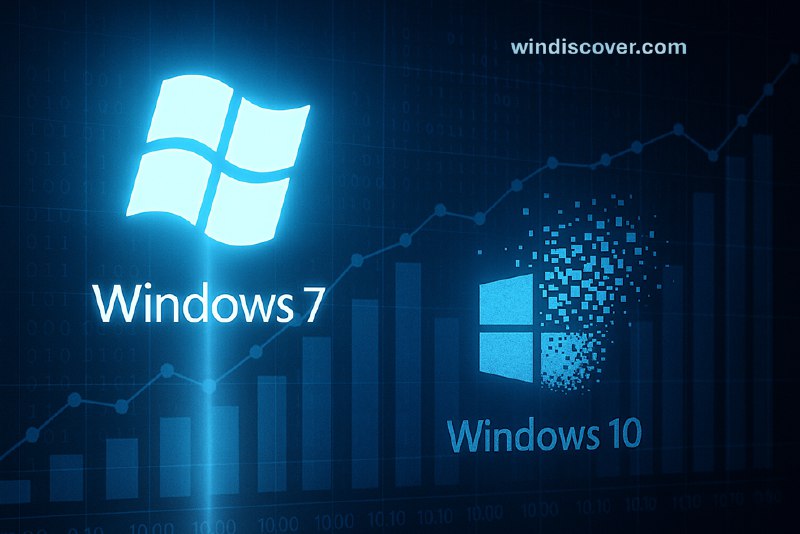 Windows 10 即将停止支持，Windows 7 市场份额意外回升 - WinDiscover