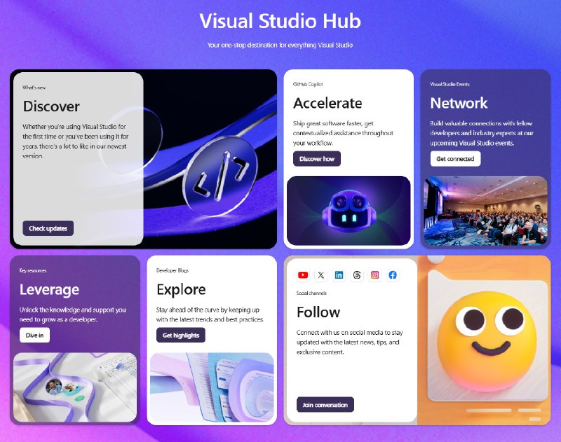 微软宣布推出一站式 Visual Studio 资源平台 —— Visual Studio Hub - WinDiscover