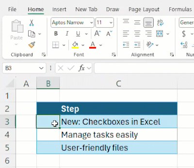 Excel 单元格开始支持“复选框”功能 - WinDiscover
