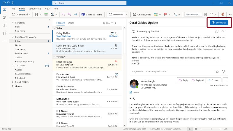 微软宣布经典版 Outlook for Windows 客户端开始支持 Copilot 体验 - WinDiscover