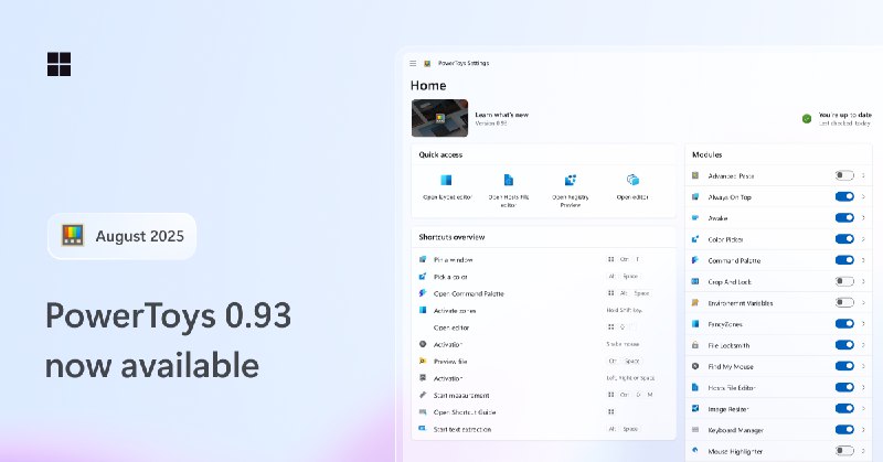 PowerToys 0.93 正式发布：性能大幅提升，界面与功能全面优化 - WinDiscover