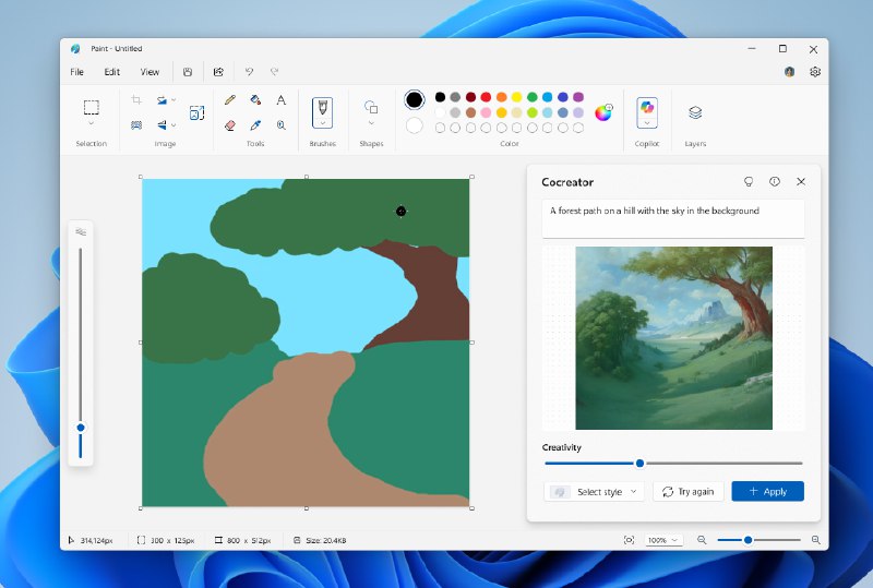 画图应用开始推送新的 Cocreator 体验 - WinDiscover