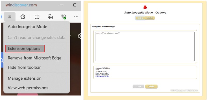 Auto Incognito Mode：指定网址自动以隐私模式打开 - WinDiscover