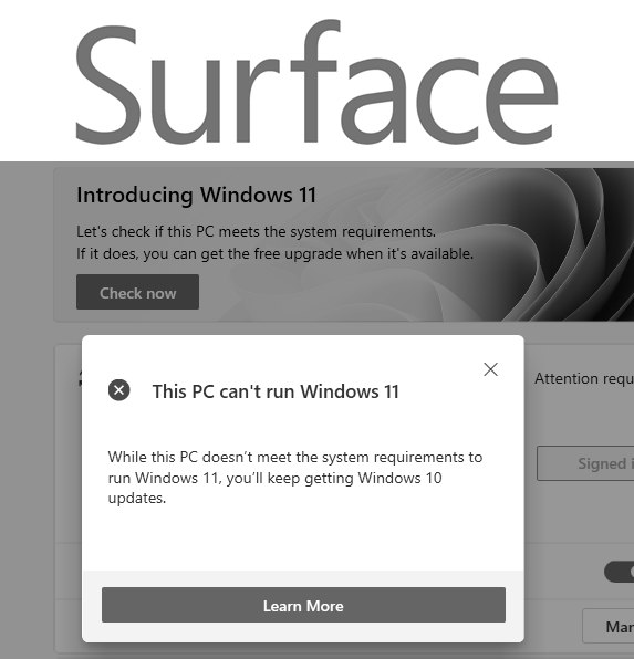 微软公布不支持升级至 Windows 11 的 Surface 设备列表 - WinDiscover