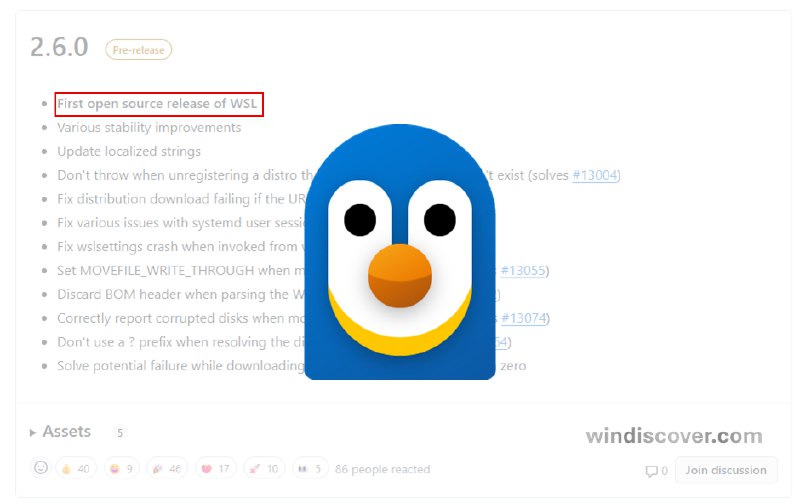 首个 WSL 开源版正式发布，版本号 WSL 2.6 - WinDiscover