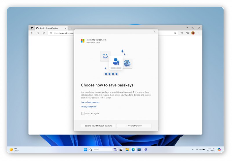 Windows 将继续改进账户 Passkey 体验 - WinDiscover
