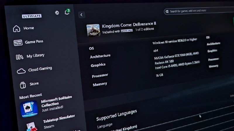 《天国：拯救 2》Steam 原生支持 ARM 但 Xbox Game Pass 仍用x86翻译层 - WinDiscover
