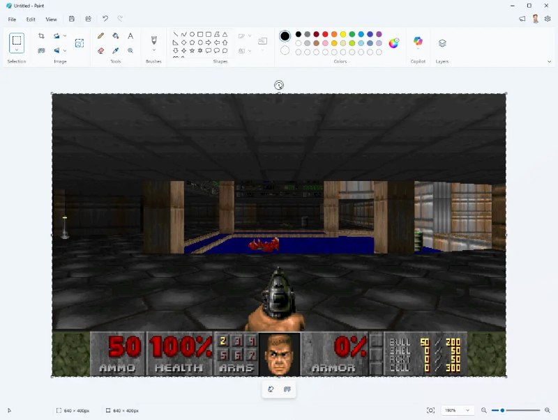 微软 Azure CTO 开源 DoomPaint 项目：在 Paint 画布上运行 Doom 游戏 - WinDiscover