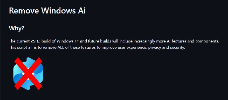 RemoveWindowsAI —— 一款可移除 Windows AI 功能的开源工具 - WinDiscover