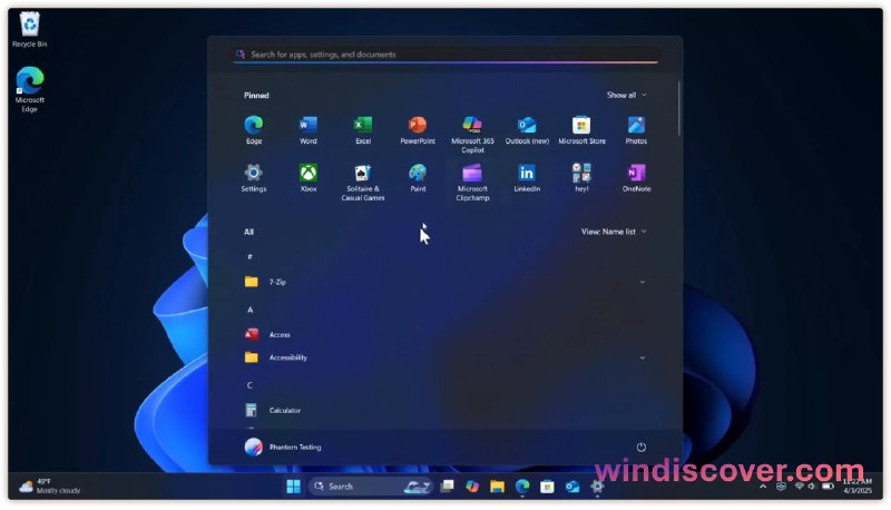 微软正在测试新版 Windows 11 开始菜单，采用整合式界面 - WinDiscover