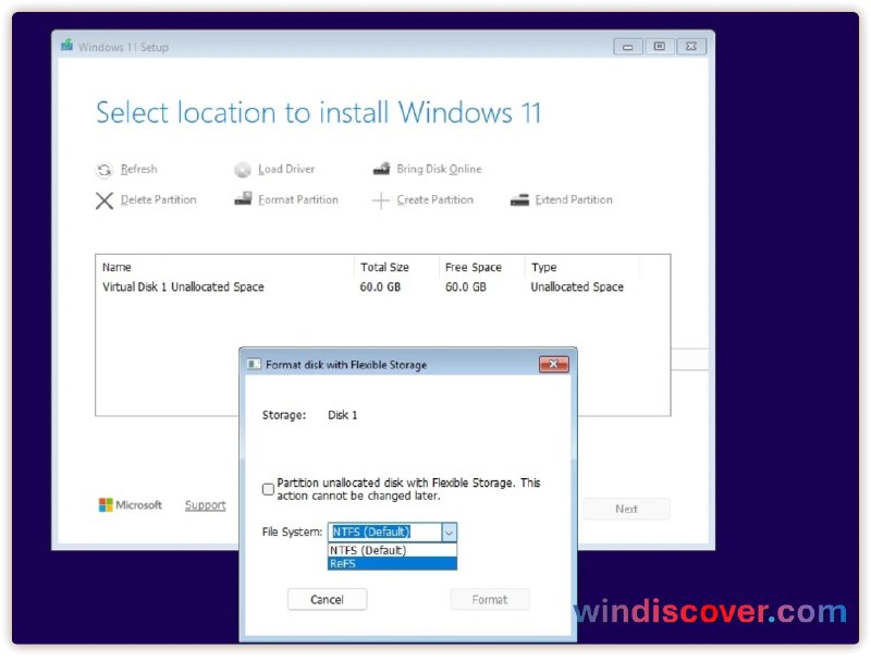 Windows 安装引导程序开始新增 ReFS 文件系统选项 - WinDiscover