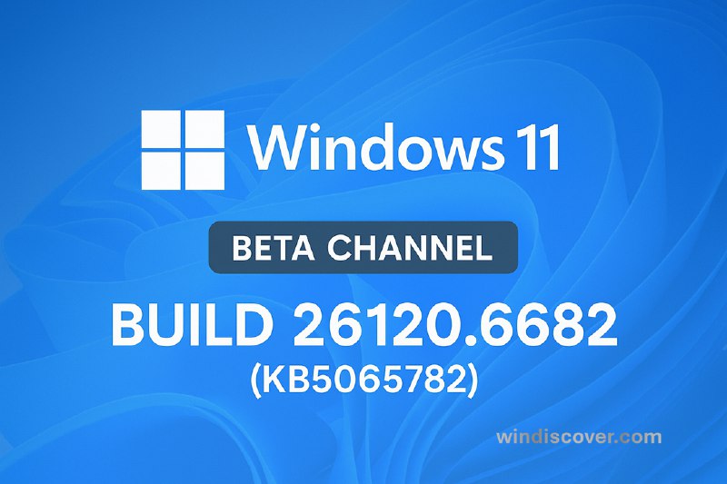 Beta 分支 Windows 11 Build 26120.6682（KB5065782）开始推送 - WinDiscover