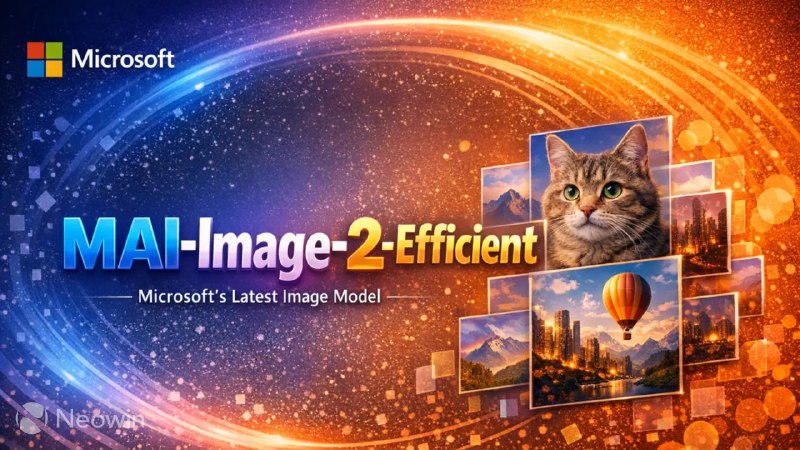 微软推出 MAI-Image-2-Efficient，AI 生成速度提升 22% 成本降低 41% - WinDiscover