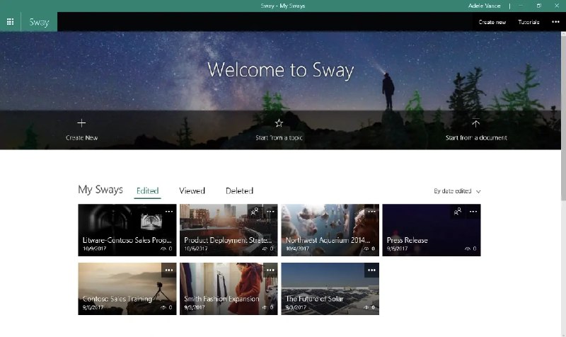 微软将停用 Windows 免费 Office 桌面应用 Sway，全面转向网页版 - WinDiscover