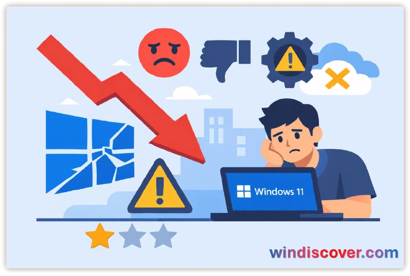 Windows 11 声誉已跌至历史低点 🤣 - WinDiscover