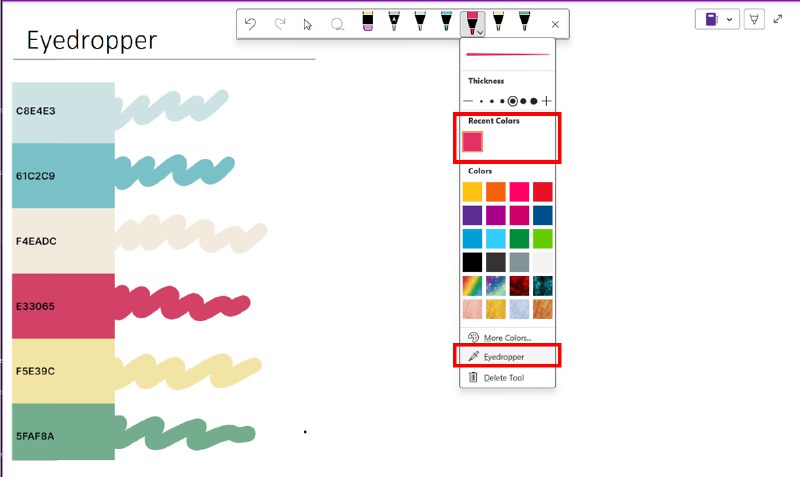 OneNote 开始新增颜色拾取器功能 - WinDiscover