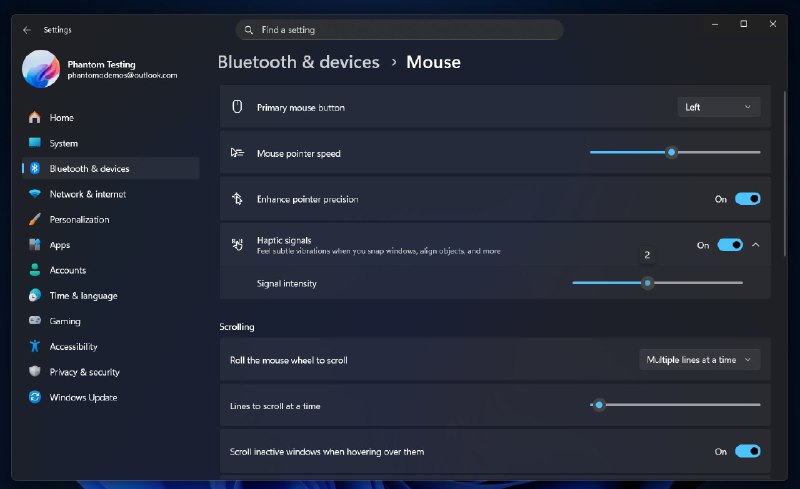 Windows 11 正在测试“触觉反馈”体验 - WinDiscover