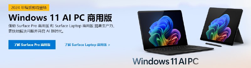新 Surface Pro (第 11 代) 和 新 Surface Laptop（第7版）也将会推出商用版 - WinDiscover