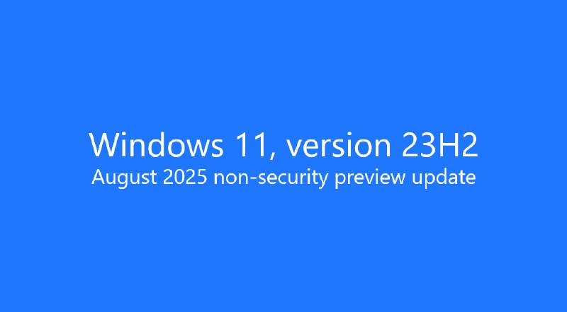 Windows 11 23H2 八月非安全预览更新 KB5064080 开始推送 - WinDiscover