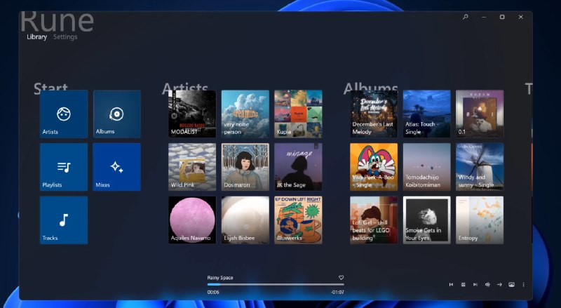 Rune：复刻 Zune 交互与 Fluent Design 的全平台本地音乐播放器 - WinDiscover
