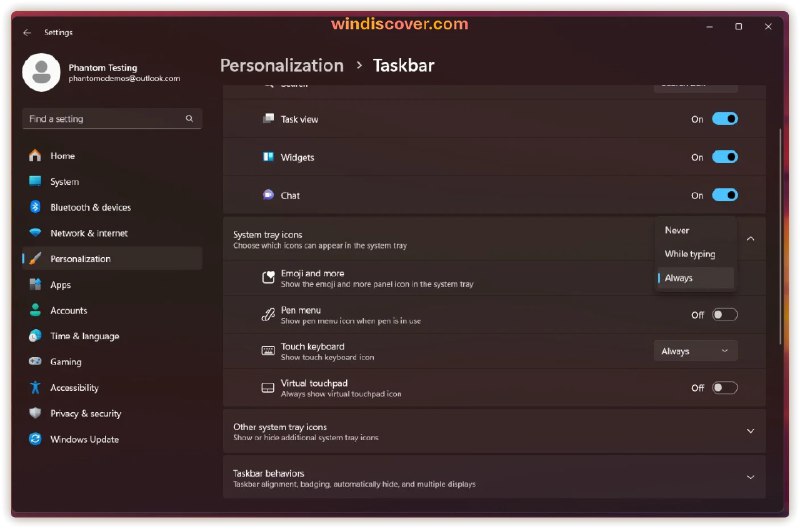 Windows 11 系统托盘将增加“Emoji 键盘”选项 - WinDiscover