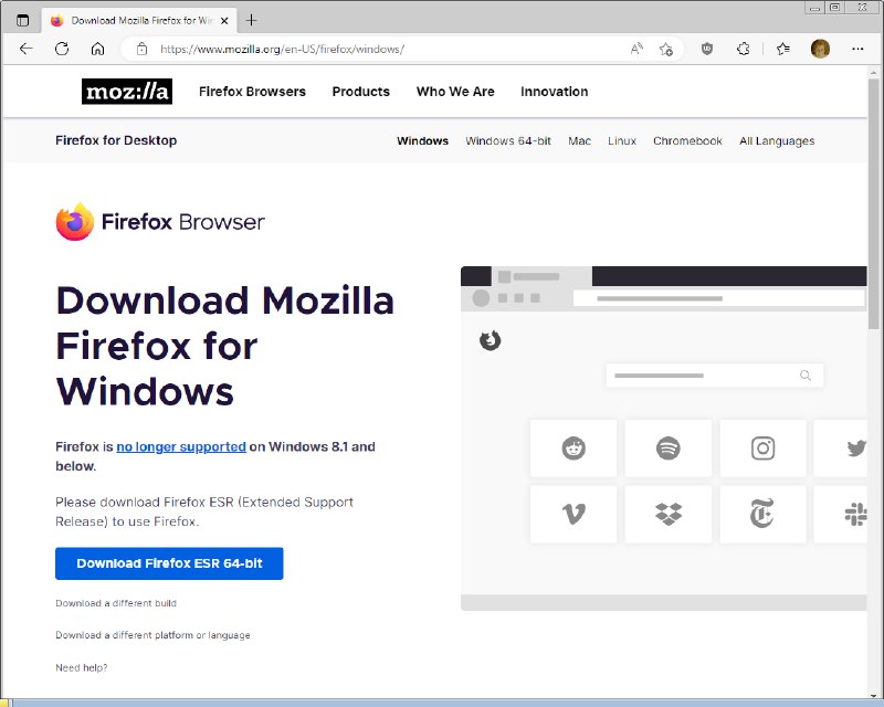 Firefox 为 Windows 7/8/8.1 推出 Firefox 115 ESR 版本 - WinDiscover