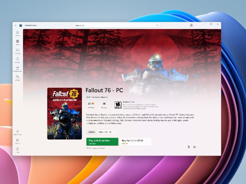 Amazon Prime 会员可从 Microsoft Store 免费领取 《辐射 76》 - WinDiscover