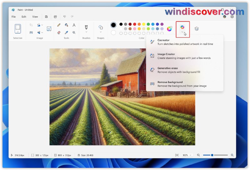 Windows 画图应用开始增加“Copilot”按钮 - WinDiscover