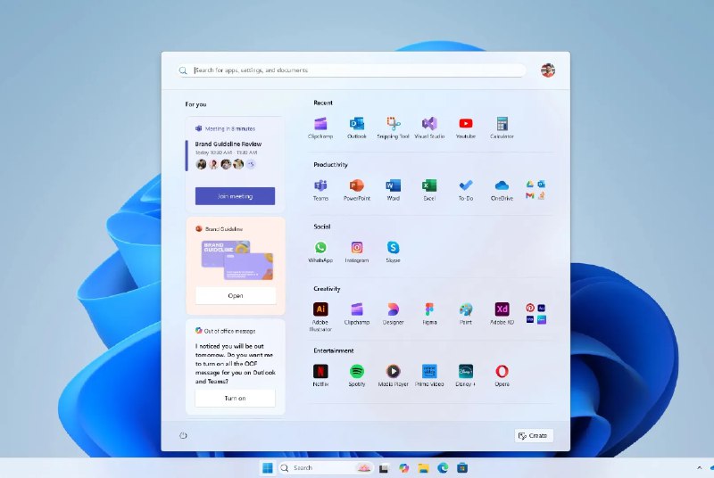 微软公开多款未被最终采纳的新版 Windows 11 开始菜单设计 - WinDiscover