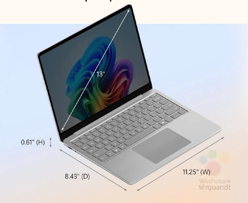 小尺寸 Surface Laptop（13 英寸）完整产品规格已经泄露 - WinDiscover