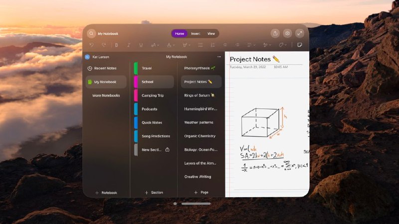 微软宣布 OneNote 已正式适配 Apple Vision Pro - WinDiscover