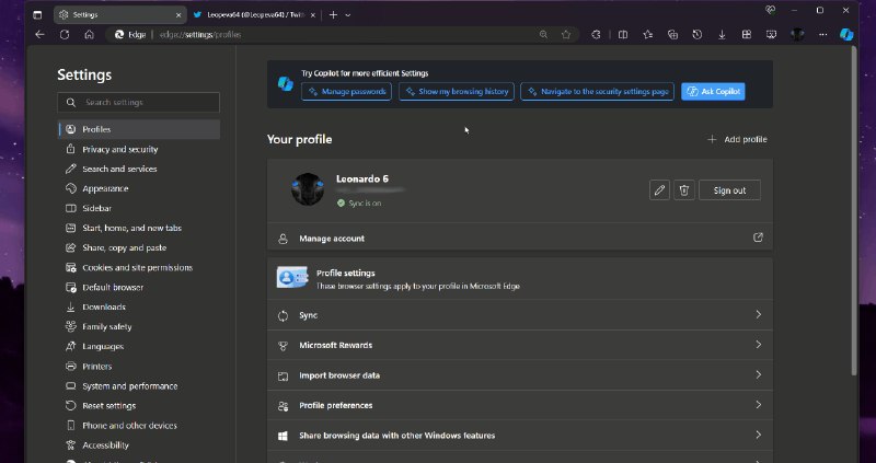Copilot 已集成至 Edge （Canary）浏览器设置页面 - WinDiscover