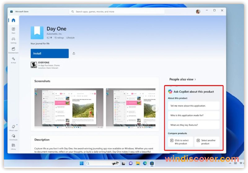 Microsoft Store 开始加入应用答疑功能，由 Copilot 驱动 - WinDiscover