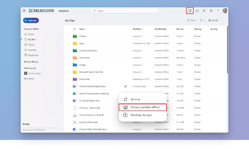 OneDrive 网页版离线文件体验正陆续向工作和学校账户推送 - WinDiscover
