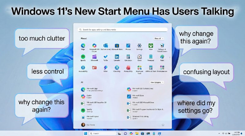 微软计划为 Windows 11 开始菜单引入重大自定义与性能改进 - WinDiscover