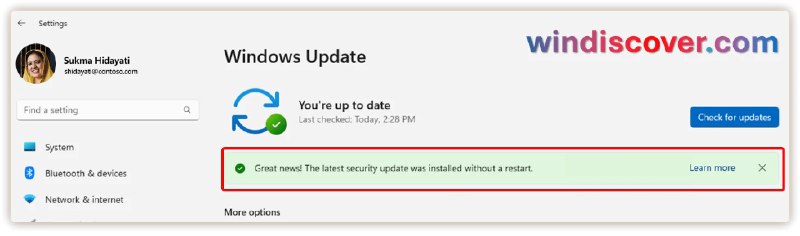 Windows 11 24H2 企业版现已支持热更新体验，无需重启即可完成 Windows 更新 - WinDiscover
