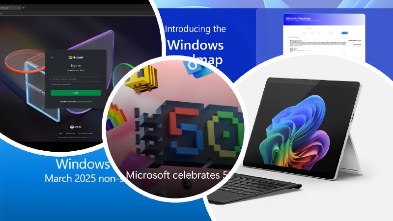 微软每周动态：小尺寸版 Surface、50 周年纪念、新版 Microsoft 账号登录体验等 - WinDiscover