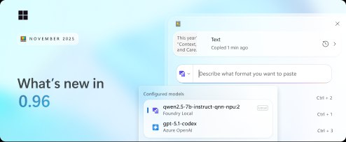 PowerToys 0.96 发布，高级粘贴功能支持自定义 AI 模型 - WinDiscover